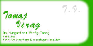 tomaj virag business card